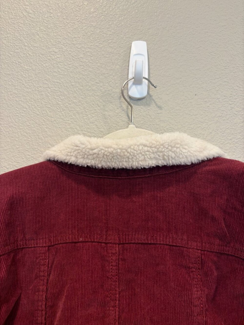 Carhartt Rare Burgundy Corduroy Sherpa Lined Jacket Small 4/6 Trucker Utility - Picture 12 of 15